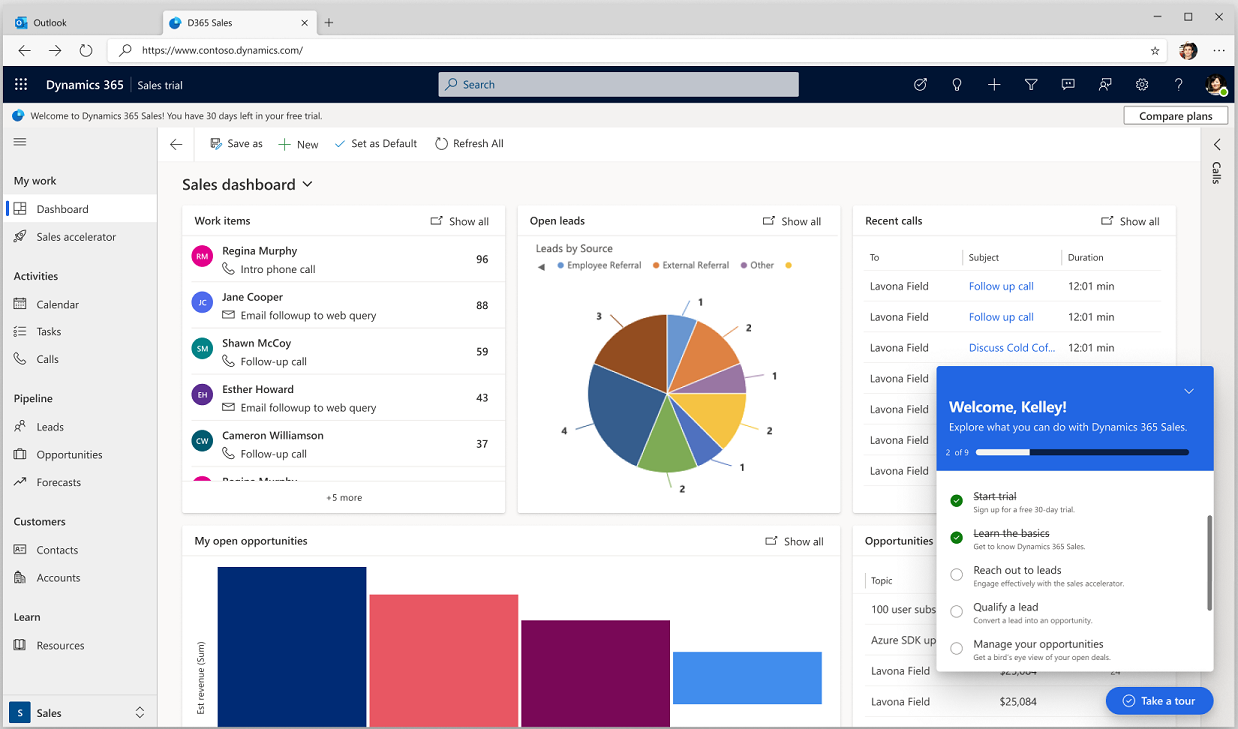 Dynamics 365 Sales Dashboard